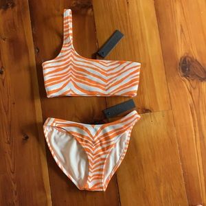 triangl orange zebra bikini